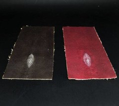 Genuine Stingray Skin Unpolished Rectangle Piece Leather Hide Craft Supply - £9.07 GBP+