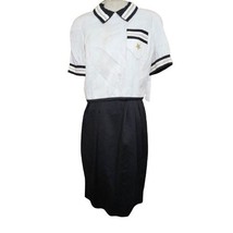 Vintage Black and White 2 Piece Dress Size 8 New with Tags - $54.45