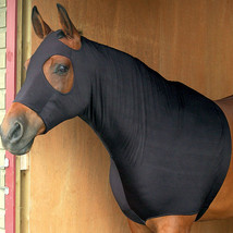 Horse Mane Tamer Sleezy Lycra Zipperred Hood Braid and Shoulder Guard AL... - $31.50+