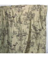 Custom Asian Inspired Toile Antique Gold 2-PC Rod Pocket Drapery Panels - £219.82 GBP