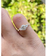 1ct Round Cut Moissanite Engagement Ring, Classic Whisper Thin Solitaire... - $99.99