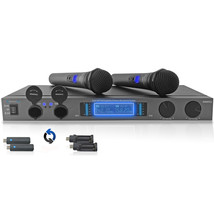 TPro Professional Dual UHF Rechargeable Wireless Microphone System with two Mics - £175.89 GBP