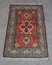 Colorful Tribal Hand-Knotted Living Room Bedroom Kitchen Rug - £163.56 GBP