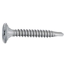 8 x 1-1/4&quot; Gray Ceramic Coated Steel Phillips Wafer Head Cement Board Self-Drill - £10.19 GBP