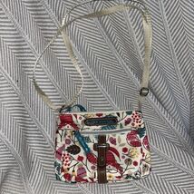 Lily Bloom Canvas Cat Pattern Small Crossbody Bag 6x8x1 C1 - $13.31