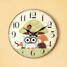 Colorful Decorative Wooden Wall Clock for Kid&#39;s Room - £13.62 GBP