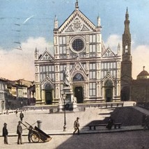 Florence Italy Church Scene Gothic Cathey Postcard Antique Vintage Poste... - £7.86 GBP