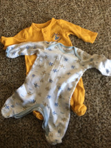 * Lot of 2 Boys One Piece  Rompers, Sz 0-3 Months - $6.44
