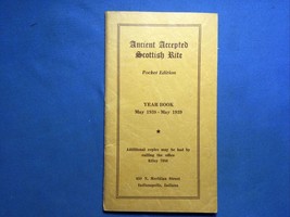 1938 MASONIC , ANCIENT &amp; ACCEPTED SCOTTISH RITE, FREEMASONRY YEARBOOK - $942.07 MXN
