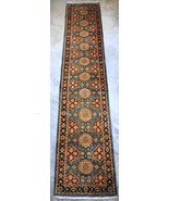 HANDWOVEN WOOL RUNNER RUG 2&#39;8&quot; X 8&#39;2&quot; - £952.77 GBP