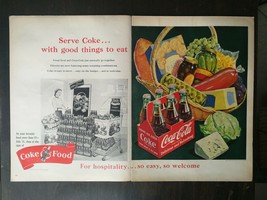 Vintage 1951 Coca-Cola Coke &amp; Food Picnic Two Page Original Ad 1221 - RARE - £15.17 GBP