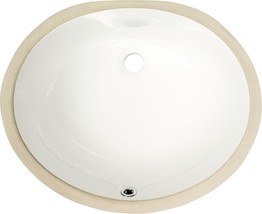 Msi 17-By-14-Inch Oval Undermount Ceramic Porcelain Bathroom Vanity, White. - $79.93