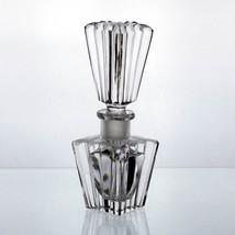 Prism Cut Square Perfume Bottle with Original Stopper, Vintage Crystal 4... - $15.00