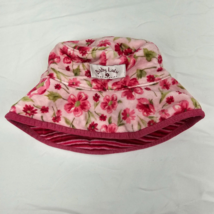 Vintage Baby Lulu Girl Pink Red Flower Floral Stripe Velour Hat Cap Flop... - £15.81 GBP