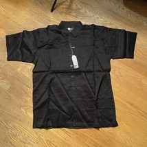 Godbody 100% Linen Shirt Mens XL Black Label NWT Short Sleeve Button Up - $22.50