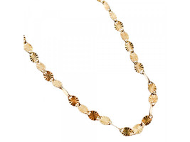 925 Sterling Silver Gold Plated Necklace Italy - $1,011.32 MXN