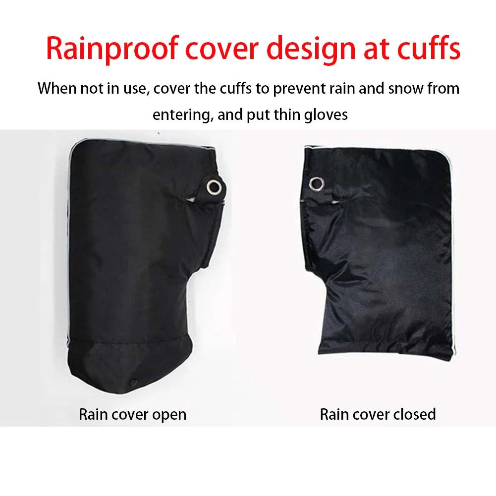 2Pcs Motorcycle Handlebar Muffs Waterproof Motorcycle Handlebar Gloves Anti-Cold - £18.38 GBP