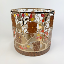 Bath &amp; Body Works OWLS Colored Leaves Large 3 Wick Candle Holder Sleeve NWT - $26.73
