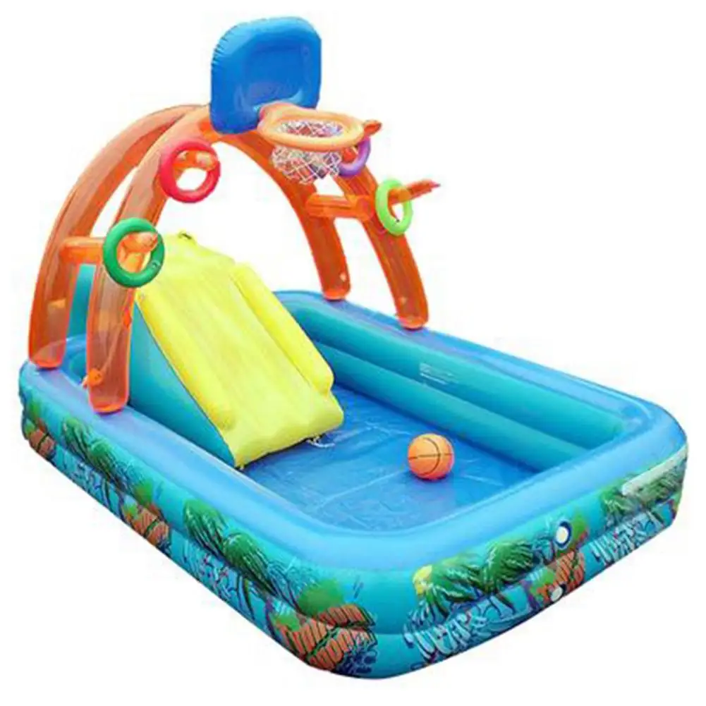 New Children&#39;s Inflatable Pool Large Multifunctional Lawn Water Sliding Pool Kid - £128.04 GBP
