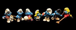 Vintage 1970s Smurf Peyo Schleich Figures Lot of 7 Smurfette Policeman H... - $39.57