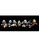 Vintage 1970s Smurf Peyo Schleich Figures Lot of 7 Smurfette Policeman H... - $39.57