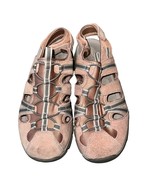 Lands End Closed Toe Pink Gray Sandals Water Hiking 8B #508527 - $39.47 CAD