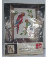 Pik Corp MACAWS #75601  5x7 Picture Counted Cross Stitch Kit Vintage New! - £11.03 GBP