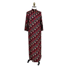 Edie Gladstone VTG 1970s Black Mod Column Dress Rhinestone Gold Red Mob ... - $272.25
