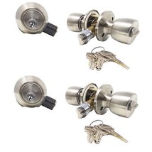 J &amp; D Lock Mobile Home Stainless Steel Exterior Door Lock and Deadbolt S... - £54.88 GBP