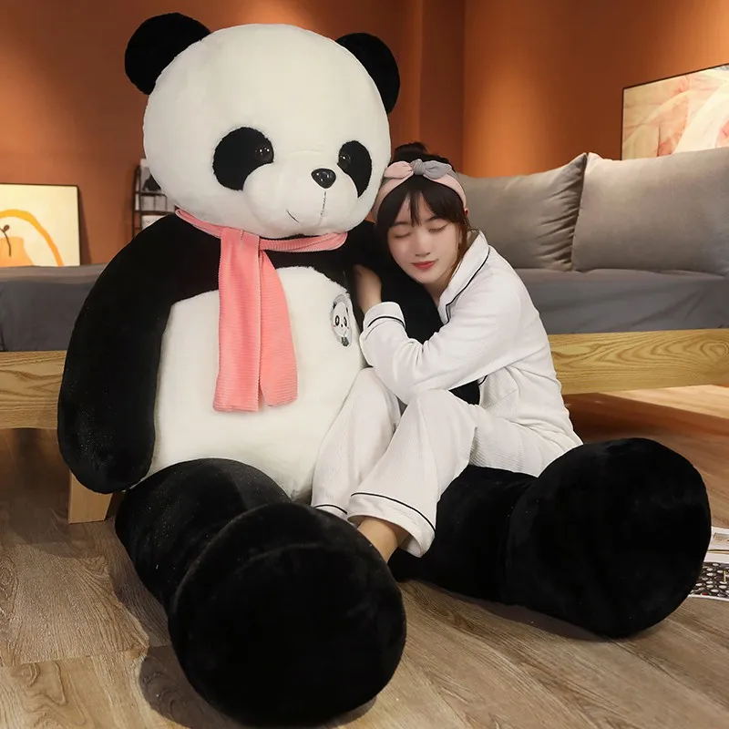 80/100cm Kawaii Big Giant Scarf Panda Bear Plush Toys Stuffed Animal Doll Pillow - £35.50 GBP+