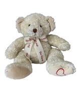 Russ Berrie &amp; Co ‘BE MINE HEART’ White Valentines Teddy Bear 70624 Fluff... - $20.00