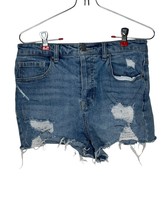 Anthropologie Women&#39;s Shorts Button Fly Distressed Distressed Raw Hem De... - £20.63 GBP