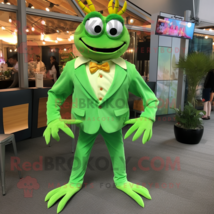 Lime Green Crab Cakes mascot costume character dressed with a Corduroy Pants and - $1,319.00