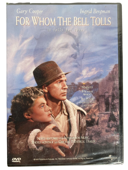 For Whom The Bell Tolls DVD 1943 Gary Cooper Ingrid Bergman Akim Tamiroff OOP - $8.01
