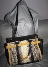 Be&D Leather & Snakeskin Handbag Shoulder Bag - £95.25 GBP