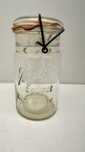 BALL IDEAL Clear One quart Mason Jar with Wire Bail and Glass Lid - £7.74 GBP