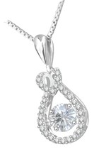 Central Diamond Center Heart and Pear Dancing Gemstone for - $283.85 CAD