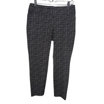 Ann Taylor Julie Skinny Cropped Capri Pants Womens Size 6 Black White Ge... - $216.91 MXN