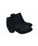 NEW Womens Lucky Brand Maiaa Black Leather Studded Bootie Ankle Boots Si... - $69.29