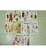 Lot of 10 Vintage Simplicity Crafts Fabric Cut Outs Vogue and Beachwear ... - $12.74
