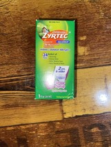 Childrens Allergy Relief Syrup Indoor &amp; Outdoor Zyrtec Grape Flavor 24Hr 1ozE... - $7.92