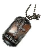 Kate Mesta FAITH Dog Tag  Necklace Inspirational Art to Wear New - £15.53 GBP