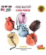 BUY 2 GET 1 FREEGenuine Leather Spring Coin Purse Wrist Drawstring Gift ... - $19.99