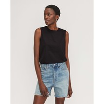 Everlane Womens The Premium Weight Muscle Tee Crew Neck Relaxed Fit Black S - £22.67 GBP