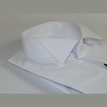 Men Tux Formal 100% Cotton Shirt MANSCHETT Turkey Slim Fit 305-01 White Wing tip image 3