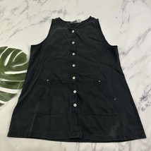 Bill Blass Womens Vintage 90s Denim Shirt Dress Size 1x Black Gray Mini ... - $23.75