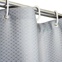 Tektrum 72”x78” Waffle Jacquard Shower Curtain Water Repellent (Grey) - £23.56 GBP