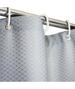 Tektrum 72”x78” Waffle Jacquard Shower Curtain Water Repellent (Grey) - £23.99 GBP