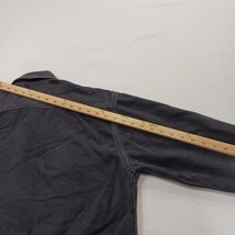 St John's Bay Men's Black Heavyweight Long Sleeve Cotton Shirt Pockets Sz Medium image 7