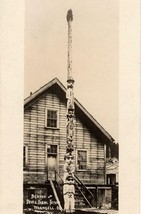 Early 1900s Totem Pole Wrangel, Alaska divided back real photo post card - £39.47 GBP